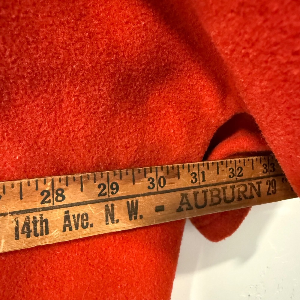 Eileen Fisher Womens Melton Hooded Wool Jacket 2X Orange Red Italian Fabric - Picture 6 of 8